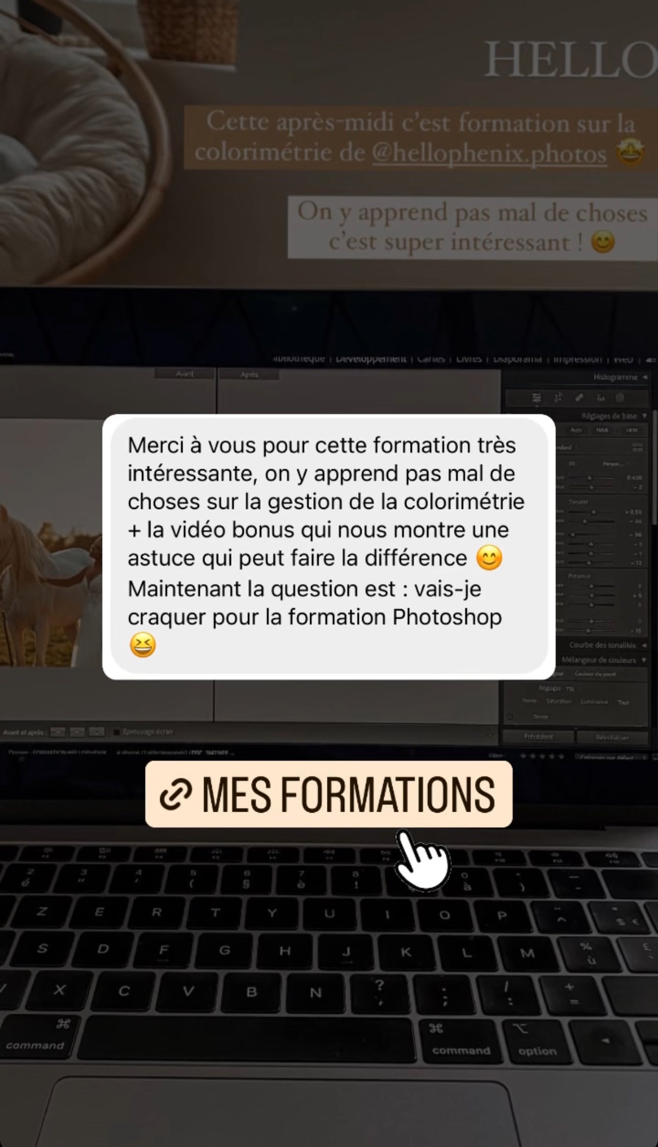 Formation colorimétrie Lightroom
