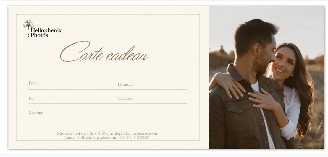 z.Offrir une Carte cadeau Séance Lifestyle